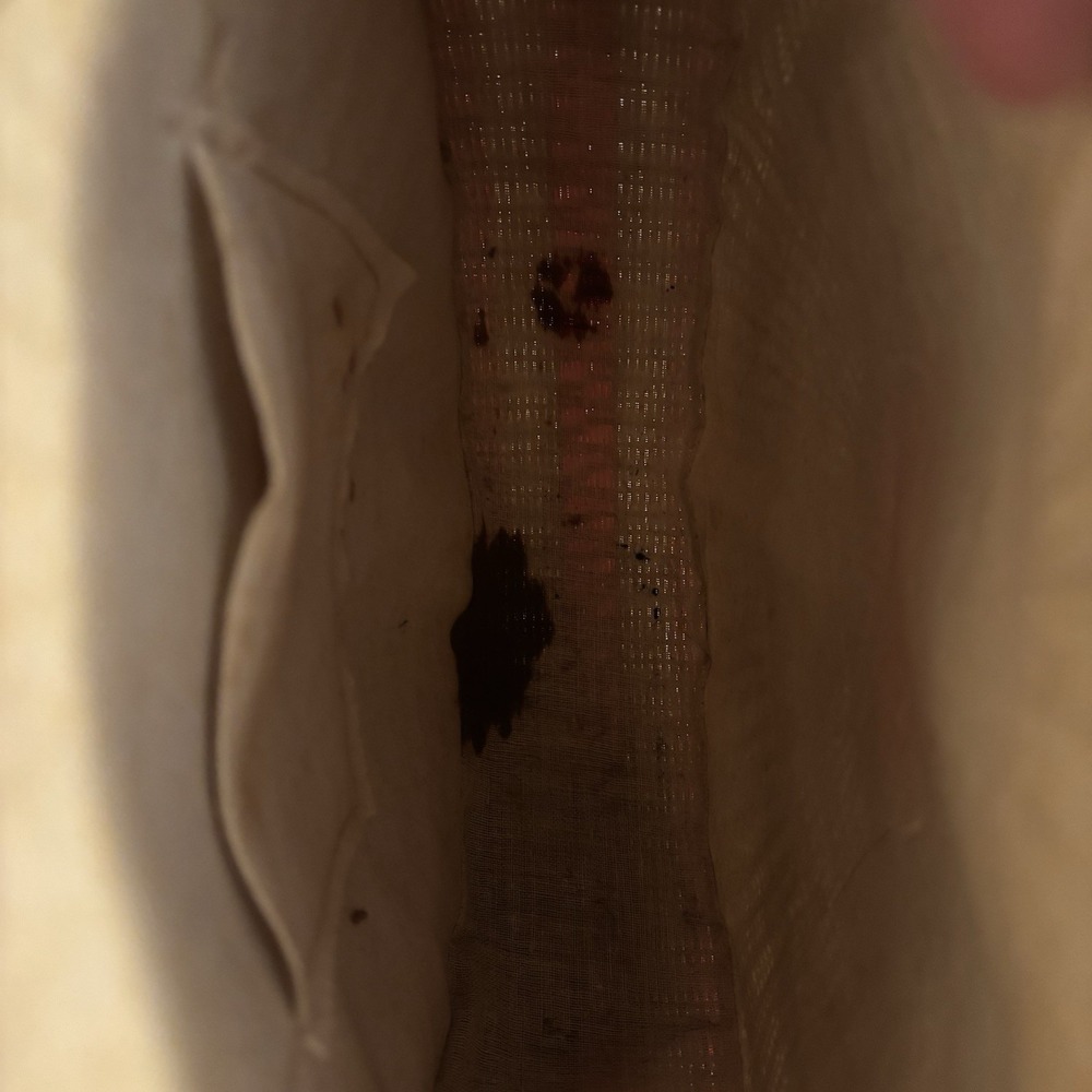 Tan‎ and Red Basket Weave Purse Handbag - Picture 5 of 5